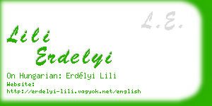 lili erdelyi business card